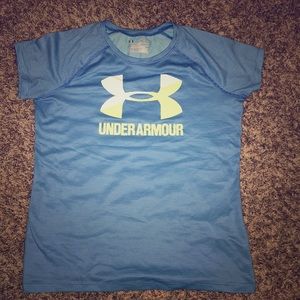 Blue stripped Under Armour Shirt